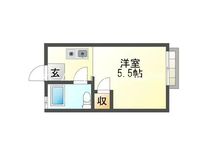 田中アパート(1K/1階)の間取り写真