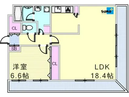 ベルトピア西明石Ⅲ(1LDK/6階)の間取り写真