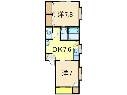 ハイムエクセレント(2DK/2階)の間取り写真