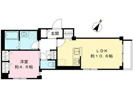 メゾン・シャルマン(1LDK/2階)の間取り写真