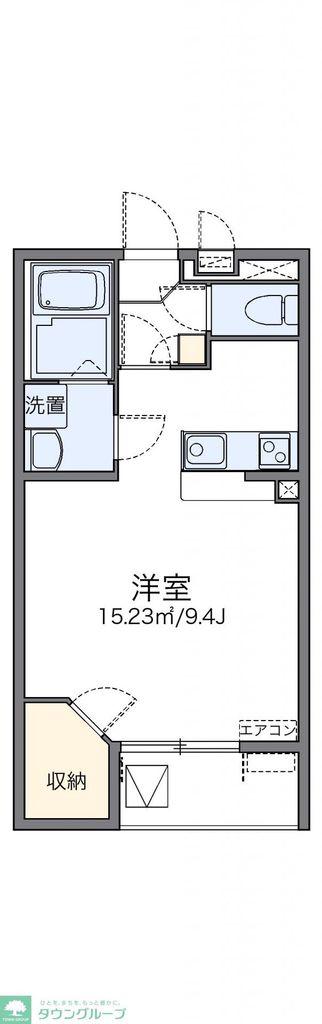 レオネクストミモザ(1K/3階)の間取り写真