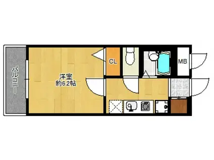 フォルム福岡南(1K/2階)の間取り写真