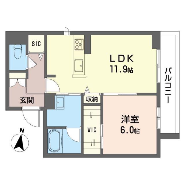 リッツ・リン(1LDK/2階)の間取り写真