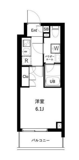 アーバンパーク西船橋(1K/4階)の間取り写真