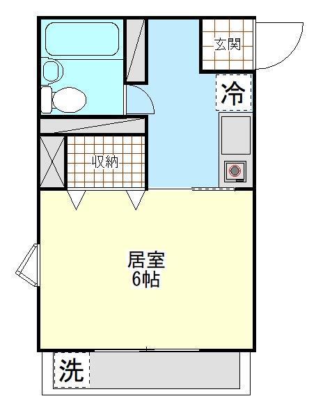 エルムハイツ追浜(1K/1階)の間取り写真