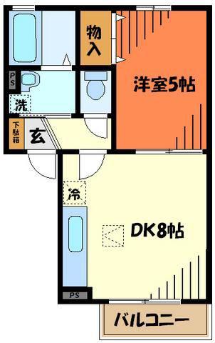 セジュール(1LDK/1階)の間取り写真