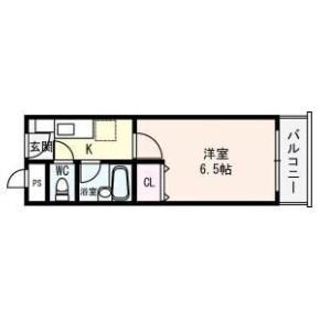 プラザハイツ見付山(1K/3階)の間取り写真