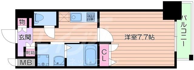 LA DOUCEUR梅田イースト(1K/13階)の間取り写真
