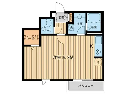 プロスペクト初台(ワンルーム/1階)の間取り写真