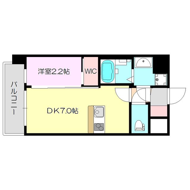 セレニテ十三ミラク(1DK/9階)の間取り写真