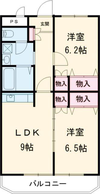 T&K寺尾前通(2LDK/4階)の間取り写真