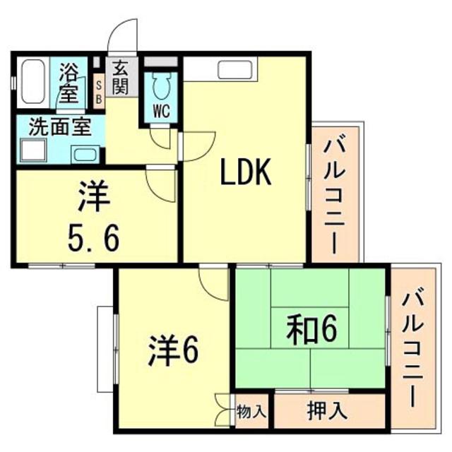リアライズ新甲陽II(3LDK/1階)の間取り写真