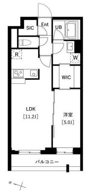 タスキプライムテラス中村橋(1LDK/2階)の間取り写真