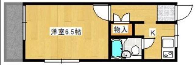 フローレスI(1K/2階)の間取り写真
