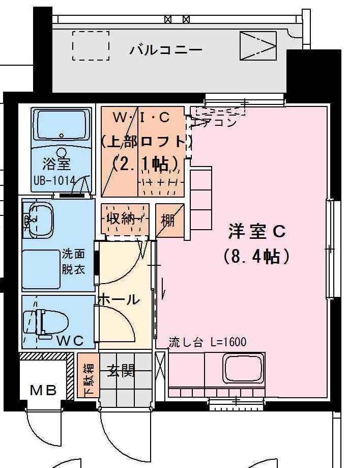BON HILL 駅前(ワンルーム/2階)の間取り写真