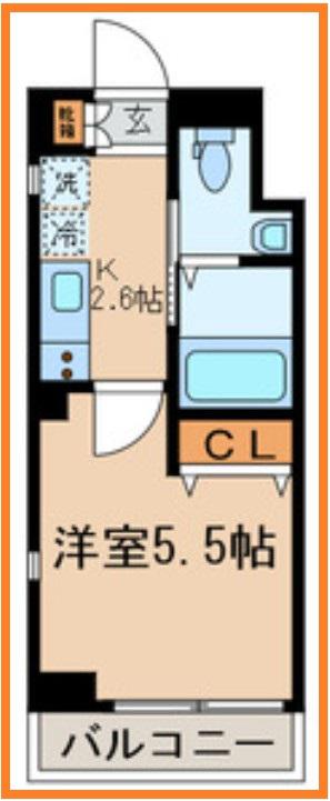 アルーエム千田(1K/3階)の間取り写真