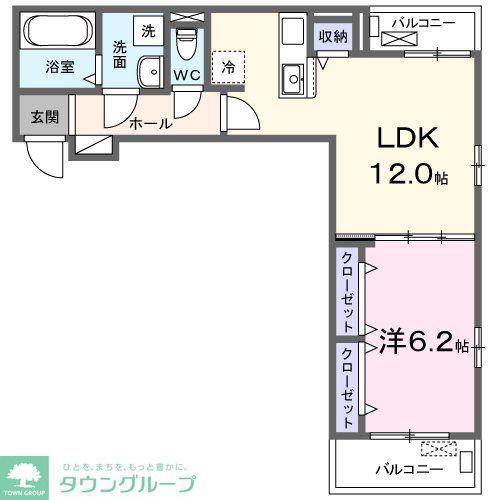 ヒカルサ大宮三橋(1LDK/3階)の間取り写真