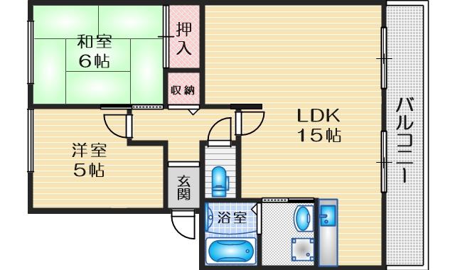 パティエール(2LDK/4階)の間取り写真