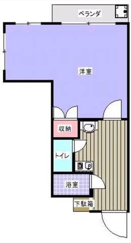 第二島村マンション(1K/2階)の間取り写真