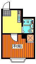 コーポ旭川(1K/2階)の間取り写真