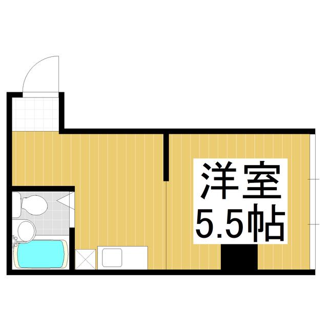つるがハイツ(1K/2階)の間取り写真