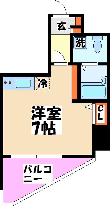 トーシンフェニックス初台弐番館(1K/14階)の間取り写真