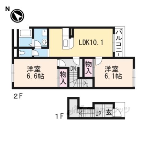 マミーユ(2LDK/2階)の間取り写真