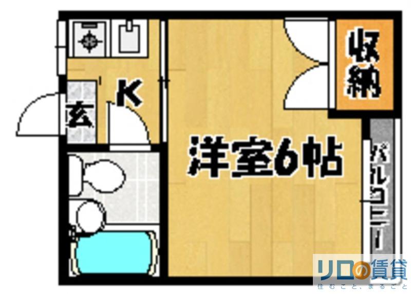 ハイツプリメーロ(1K/2階)の間取り写真