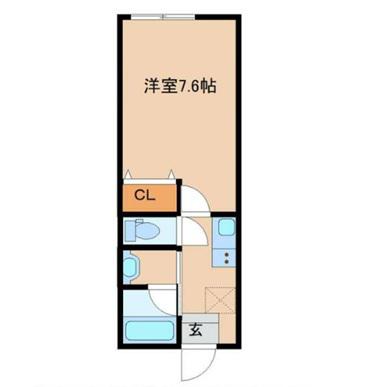 MULBERRY COURT(1K/2階)の間取り写真