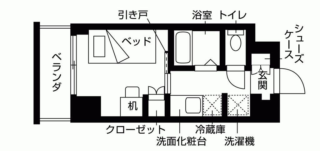 リビオセゾン高円寺(ワンルーム/5階)の間取り写真