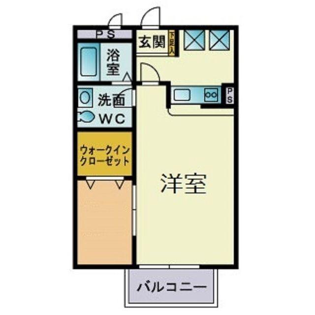 サンタプレイス(1SK/3階)の間取り写真