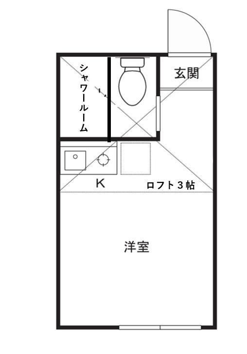 ユナイト菅キャロライン(ワンルーム/2階)の間取り写真