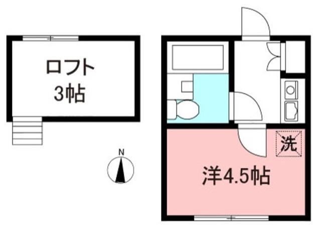 中原セントアークスN棟(1K/1階)の間取り写真