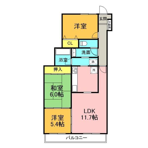 サンコート有松(3LDK/2階)の間取り写真