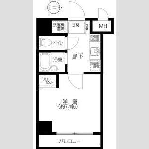 RISING PLACE 練馬関町SS(1K/9階)の間取り写真
