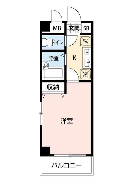 マイナビSTAYミライエ新橋5丁目(1K/6階)の間取り写真