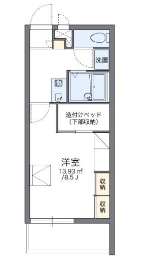 レオパレス島上(1K/2階)の間取り写真