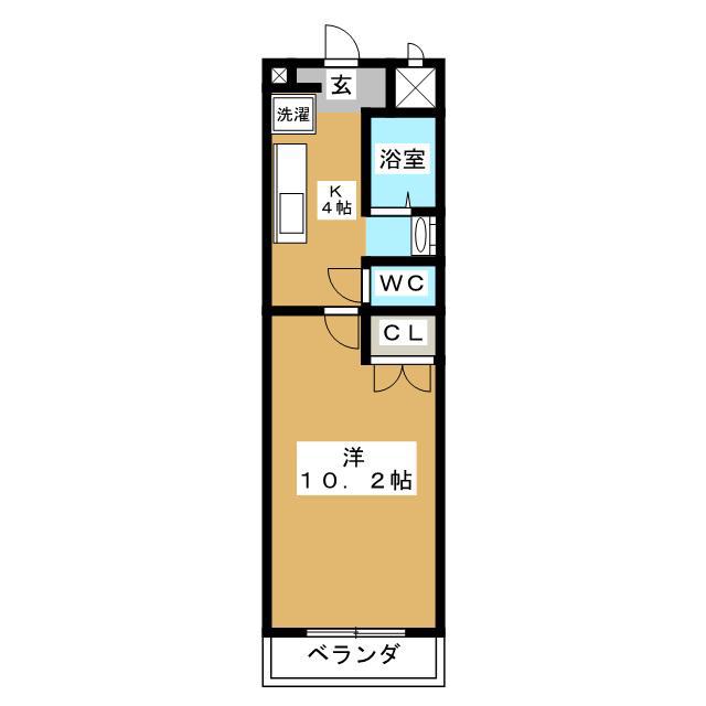 サンフォレスト・TOMO(1K/1階)の間取り写真