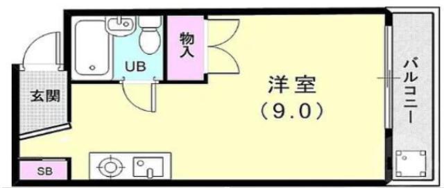 コートアベニュー(ワンルーム/3階)の間取り写真