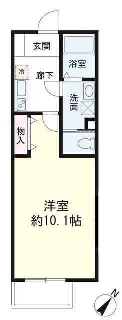 プラチナパレス(1K/2階)の間取り写真