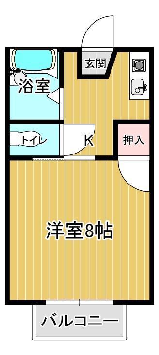 メゾンドアリスト(1K/2階)の間取り写真