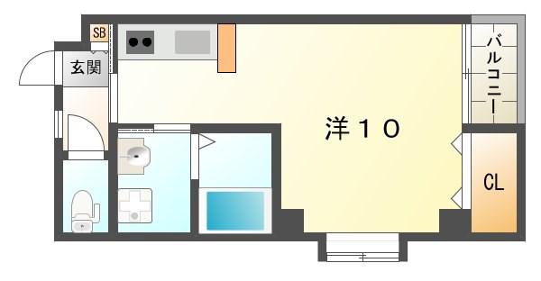 プチフォレスト(ワンルーム/2階)の間取り写真