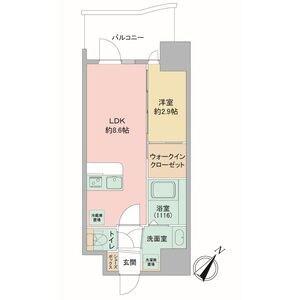 セレニテ神戸駅前アリエ(1LDK/8階)の間取り写真