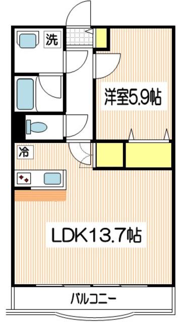 プランドールアイ(1LDK/1階)の間取り写真