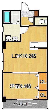 HAMIEL真鶴(1LDK/7階)の間取り写真