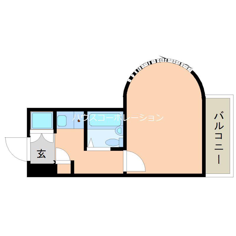 プラネット東塚口(1K/3階)の間取り写真