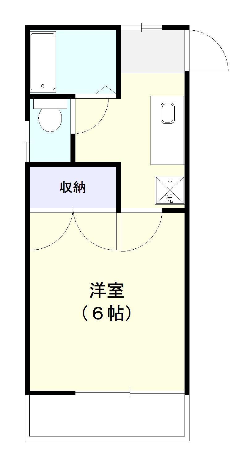 コーポサーブ1(1K/1階)の間取り写真