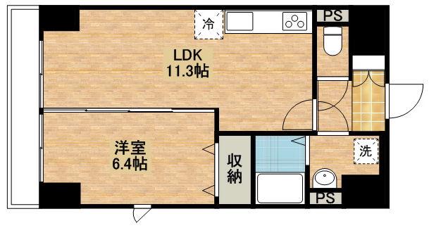 サンモールF.K.D(1LDK/10階)の間取り写真