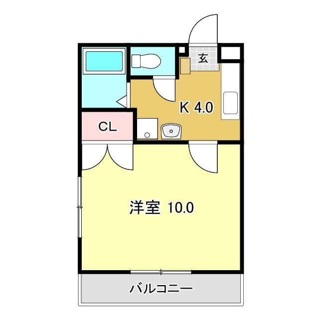 ハイネッツ I(1K/3階)の間取り写真