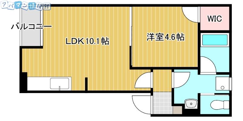 LA FONTE(1LDK/2階)の間取り写真